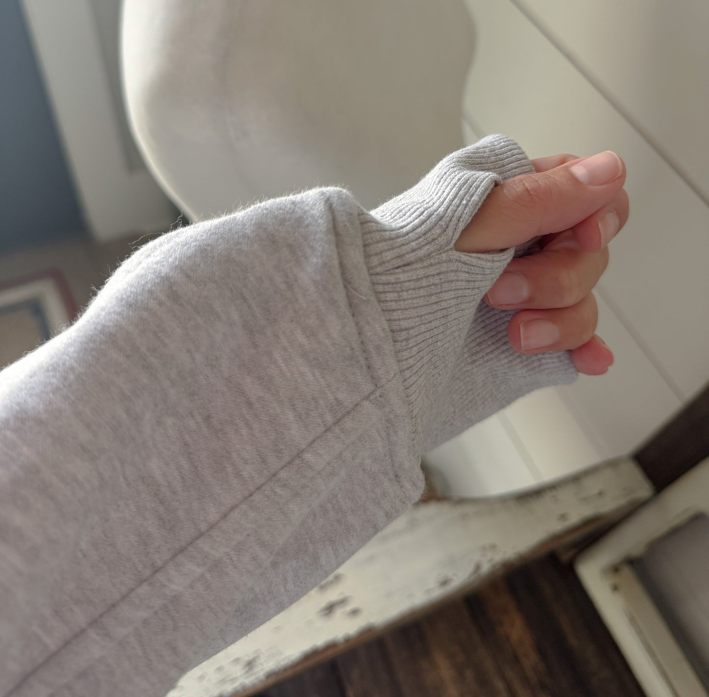 Half Zip Grey Sweatshirt- Sunday Stash