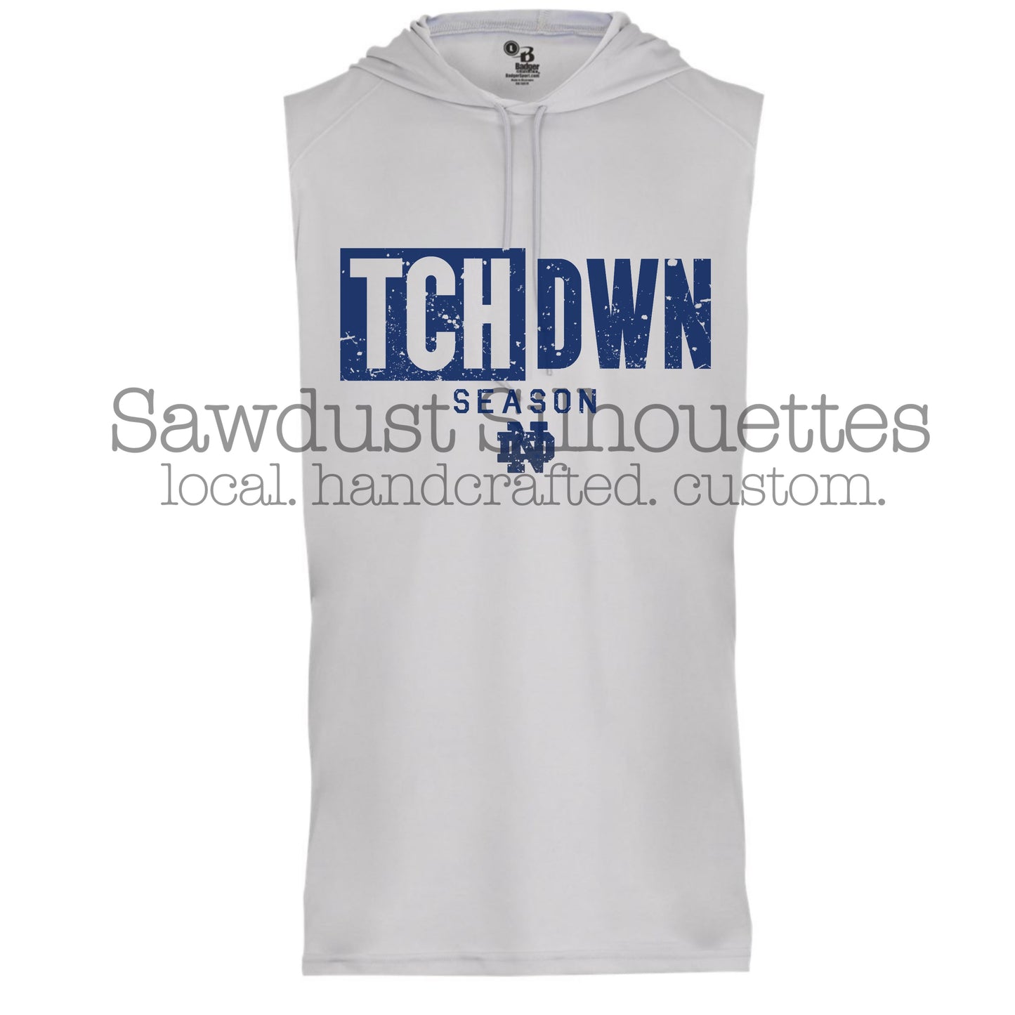 Touchdown Season North Desoto- Sleeveless Hooded Performance Tee PREORDER