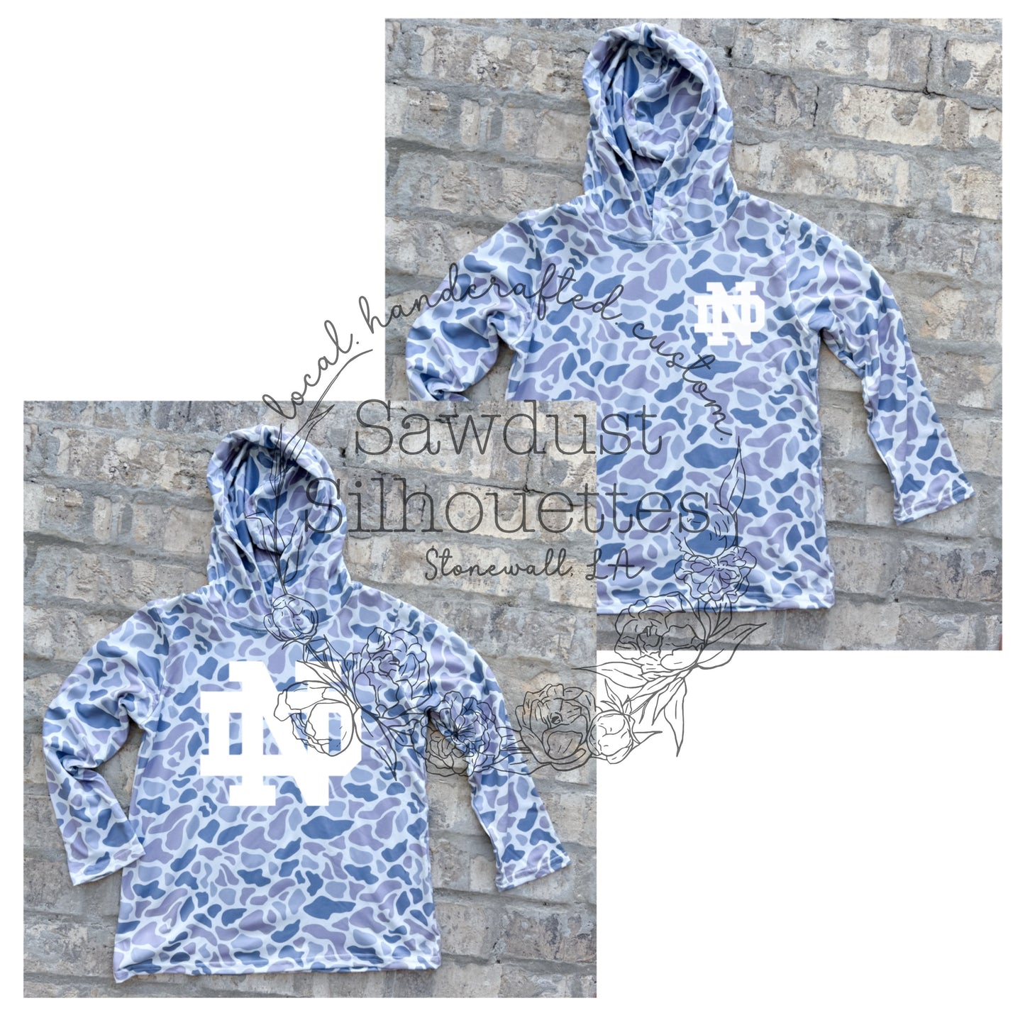 Youth Duck Camo SHORT Sleeve Hooded Shirts PREORDER