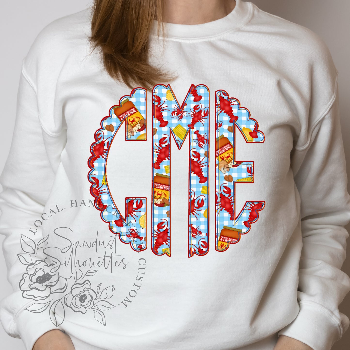 Crawfish Scalloped Monogram