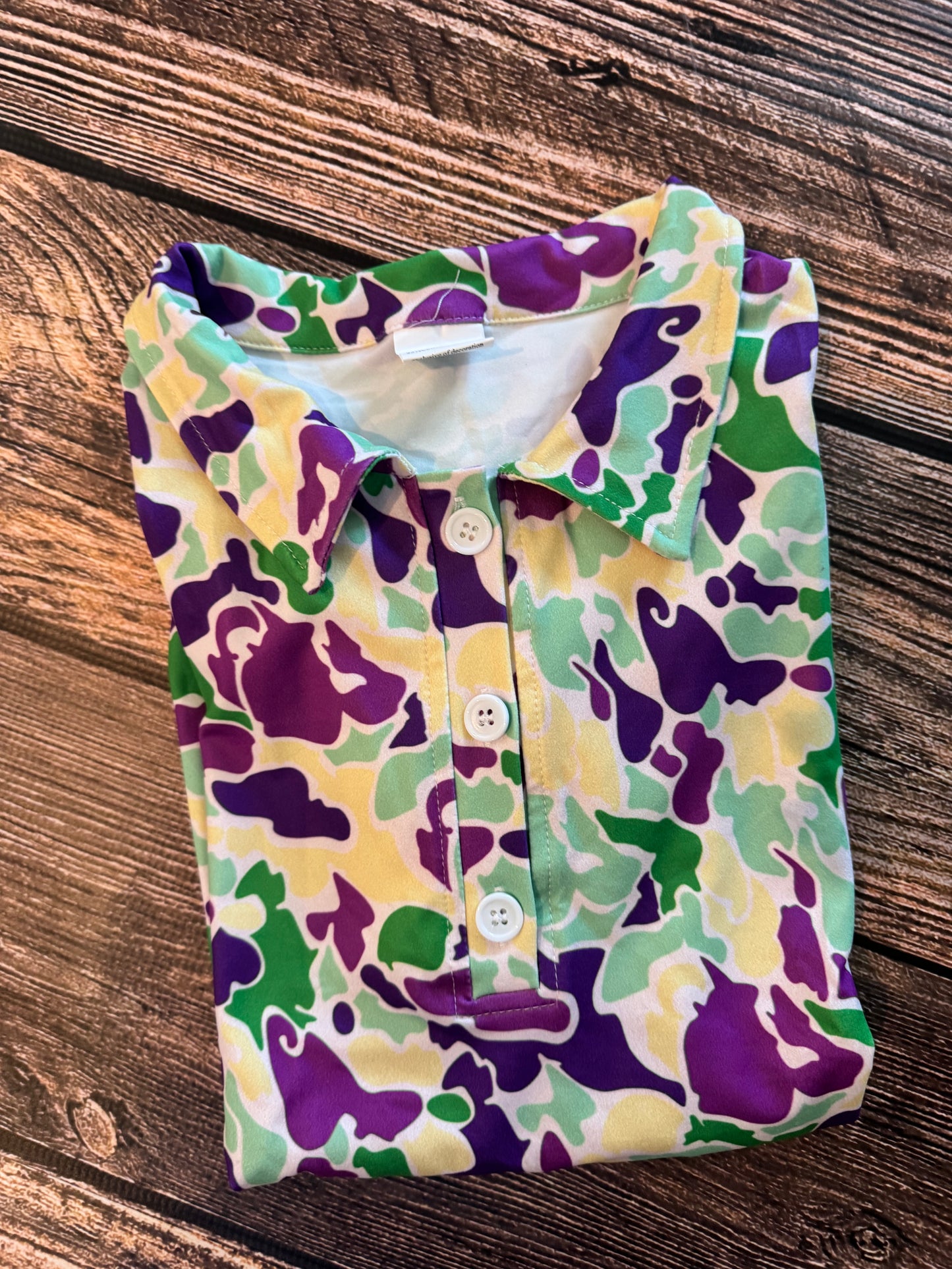 Boys Mardi Camo Polo