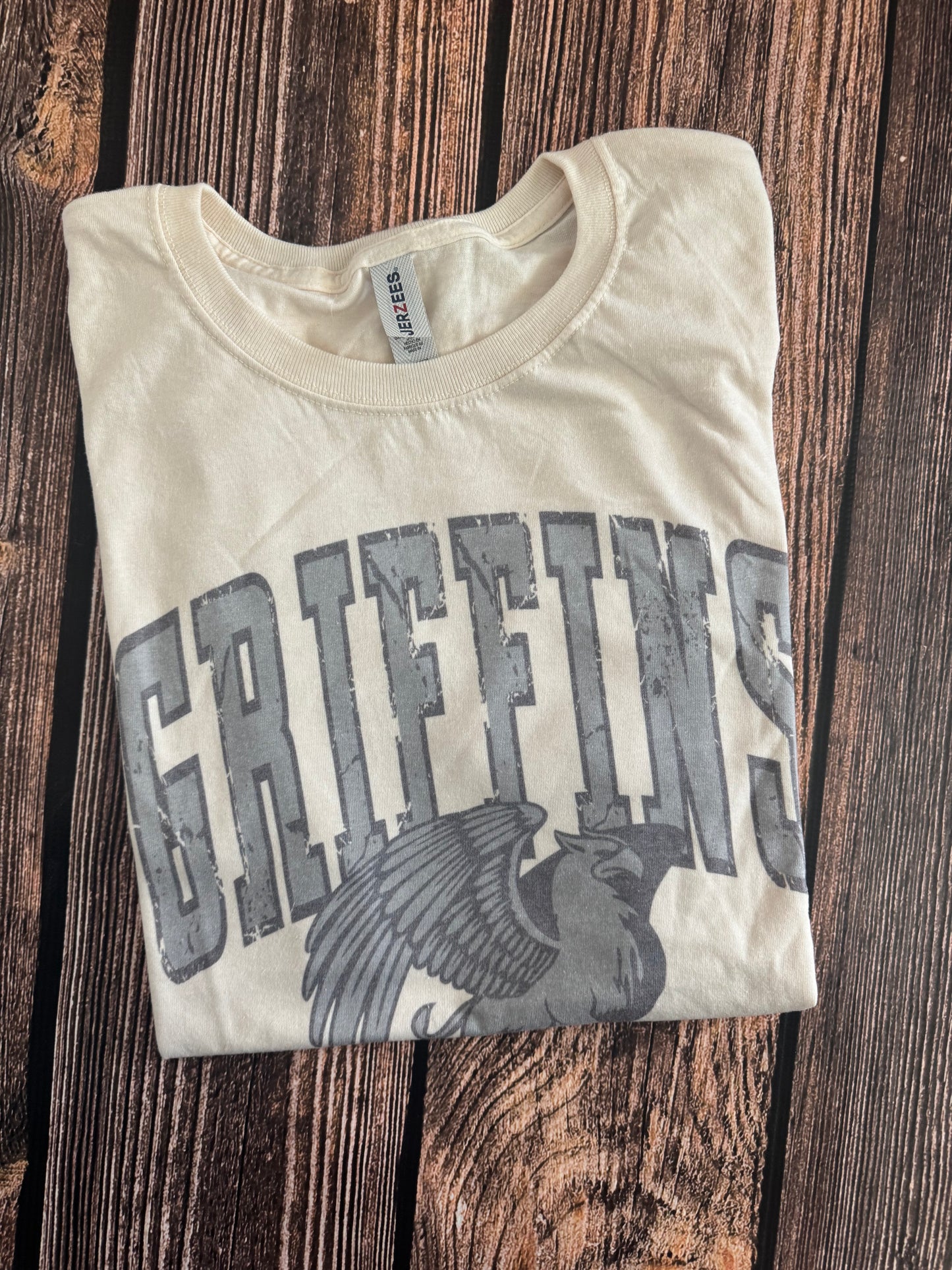 AM Grey on Cream Griffins with mascot