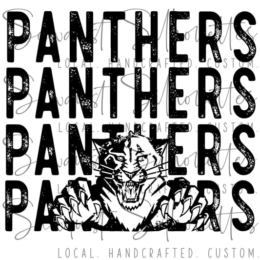 School Spirit Name and Mascot ADULT SHS PANTHERS short sleeve