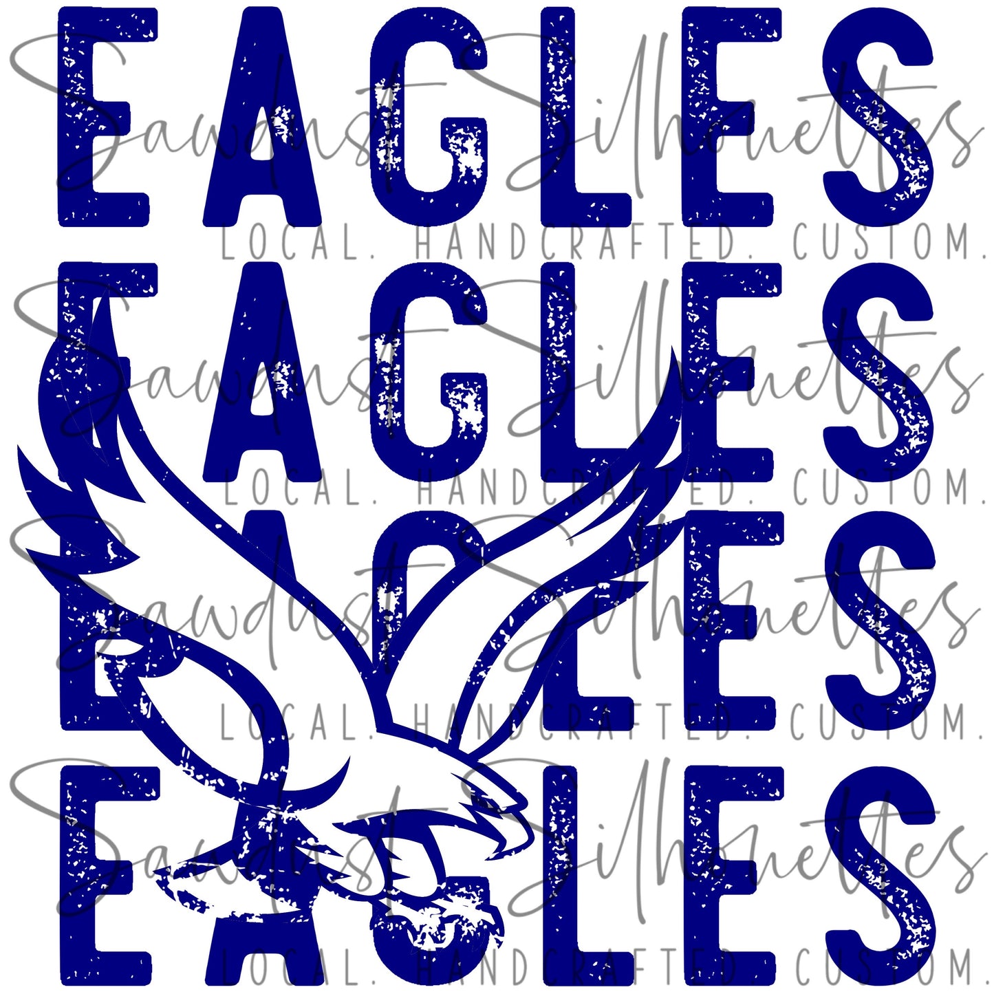 School Spirit Name and Mascot ADULT EAGLES short sleeve