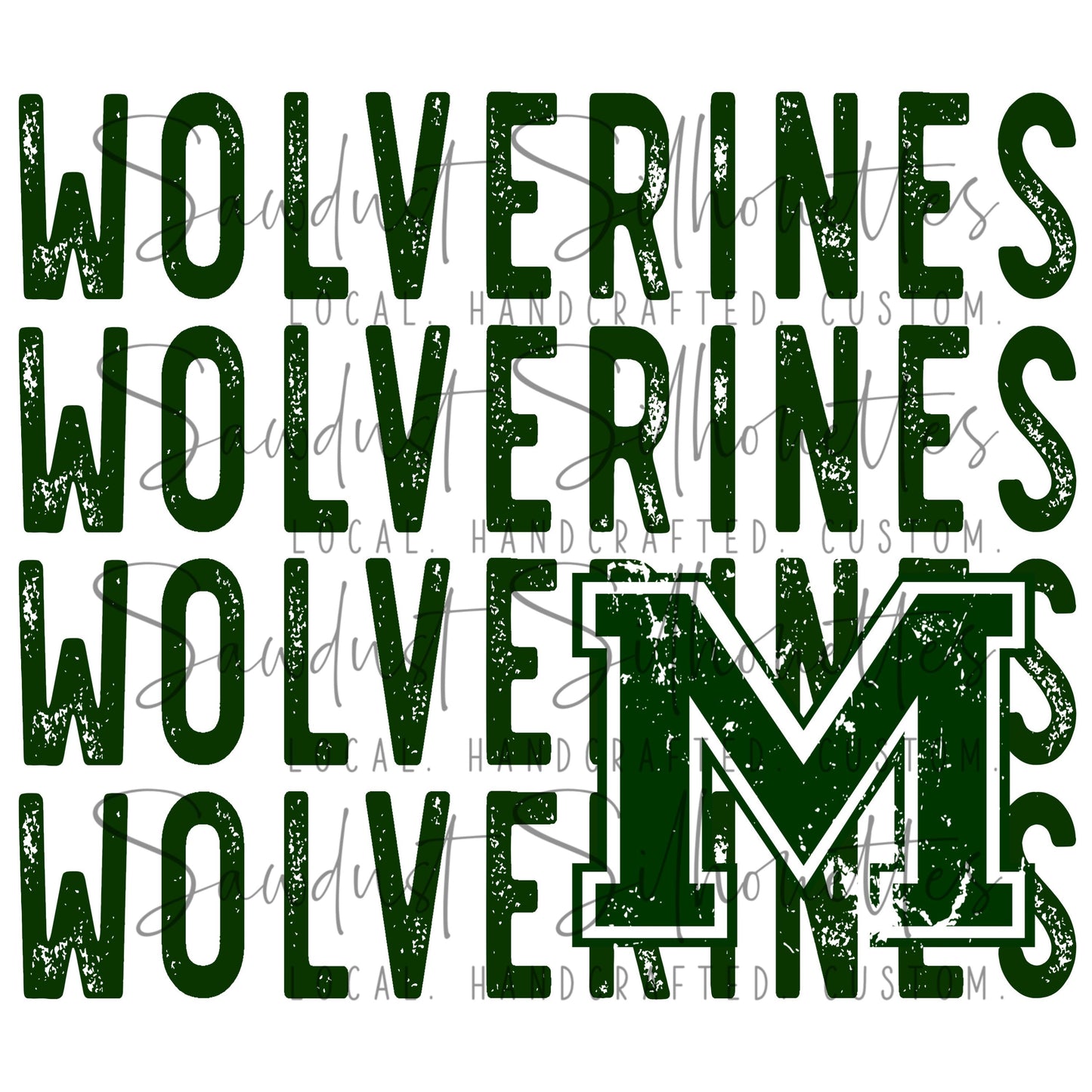 School Spirit Name and Mascot YOUTH WOLVERINES short sleeve