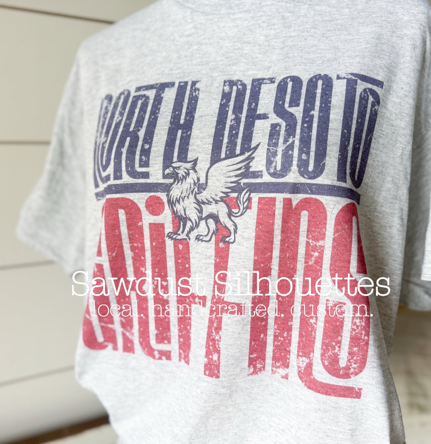 ND Stacked Retro Mascot Tee