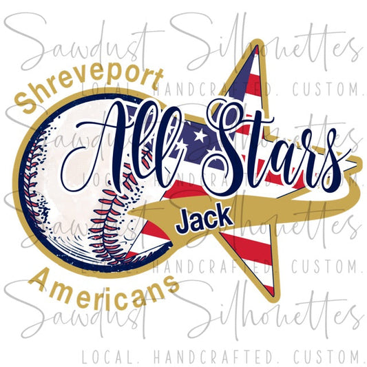 ROUND 2- Shreveport Americans All Star- Order Closes 8 am on June 14