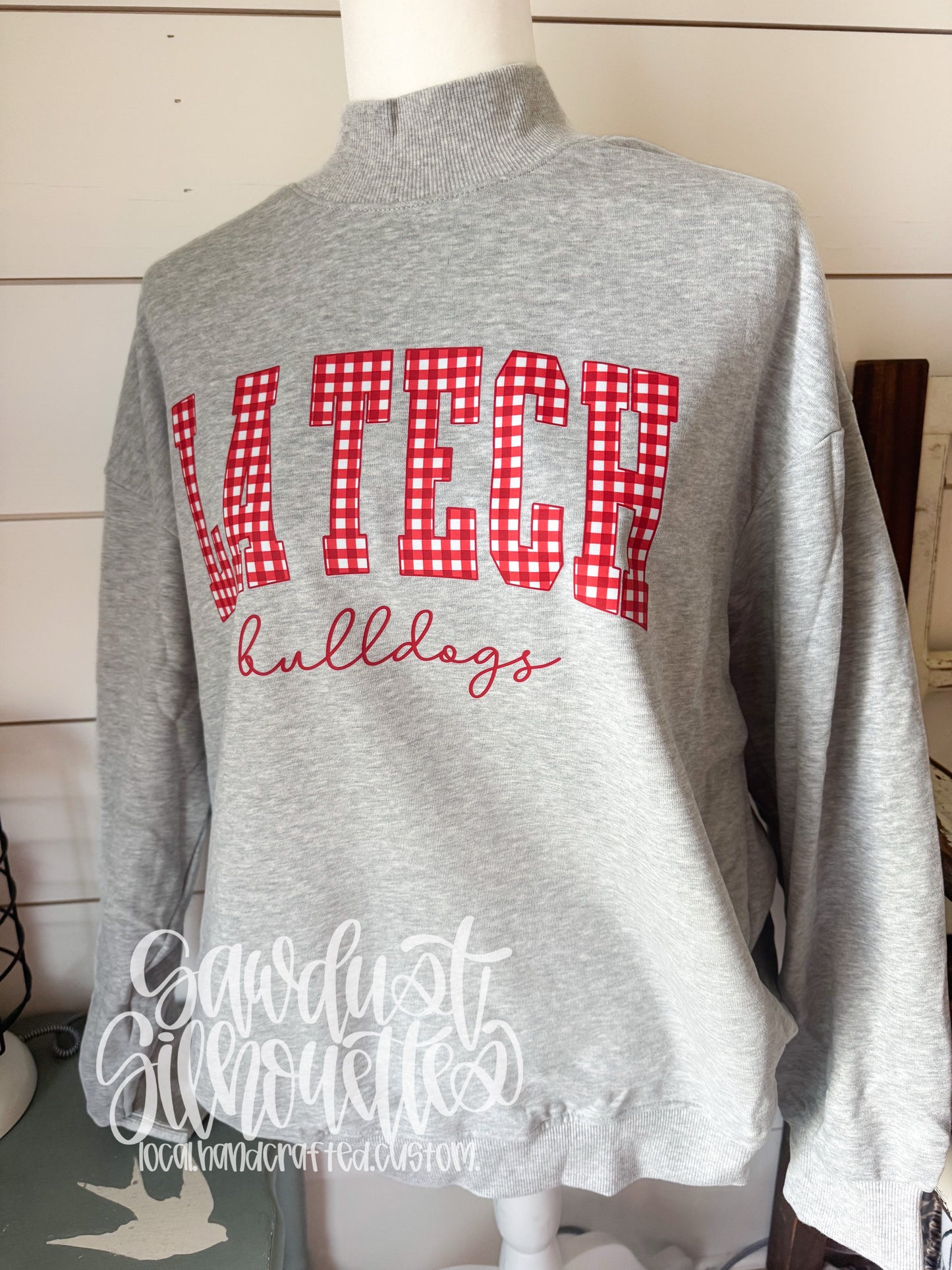 Solid Grey Mock Neck Sweatshirt- Sunday Stash
