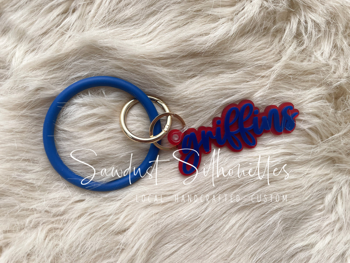 Acrylic Keychain with Silicone Wristlet