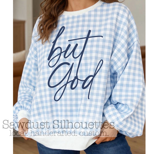 Baby Blue Gingham Pullover- Preorder