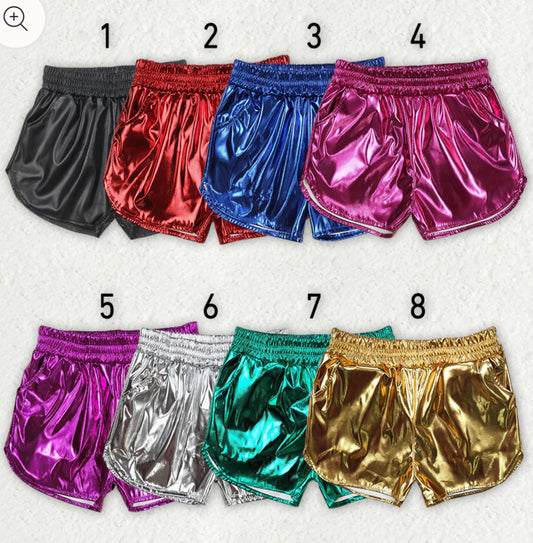 Girls Metallic Shorts Preorder