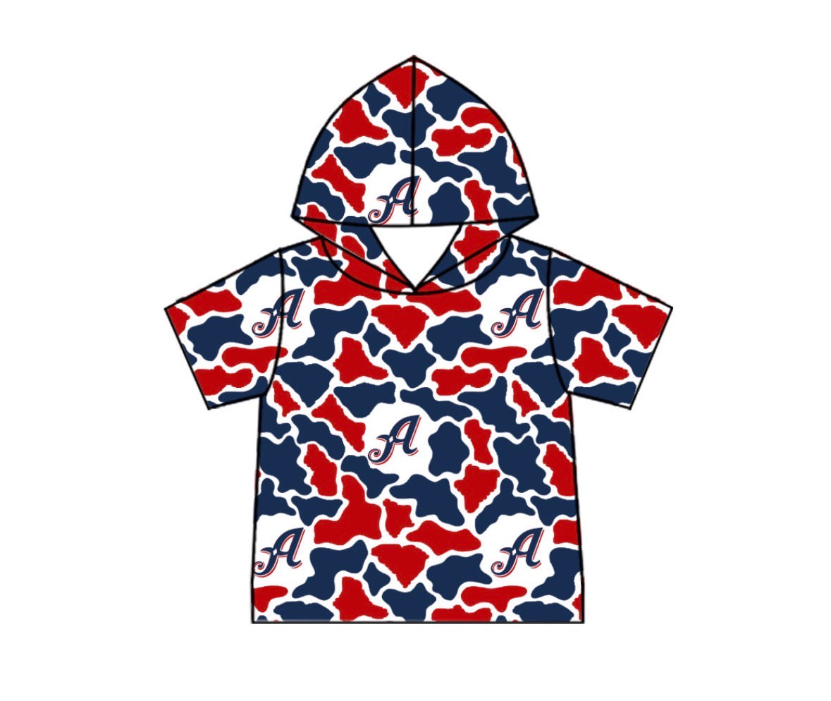 PREORDER- ACES Camo Hooded Short Sleeve Drifit
