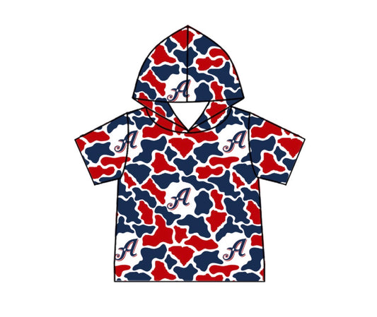 PREORDER- ACES Camo Hooded Short Sleeve Drifit