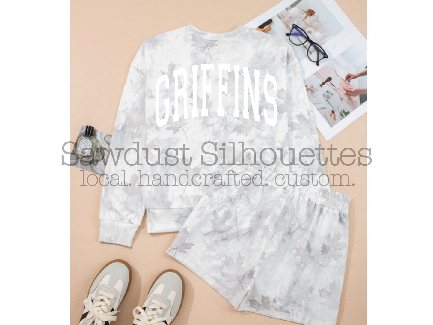Ladies Beige Camo Pullover Set- On Hand