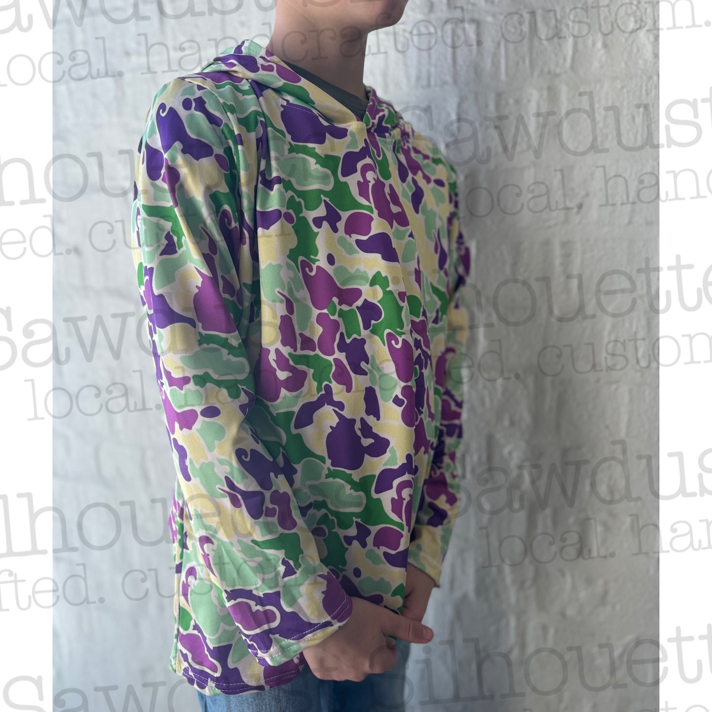 Youth Mardi Gras Camo- On Hand