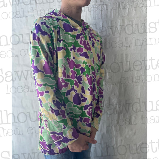 Youth Mardi Gras Camo- On Hand