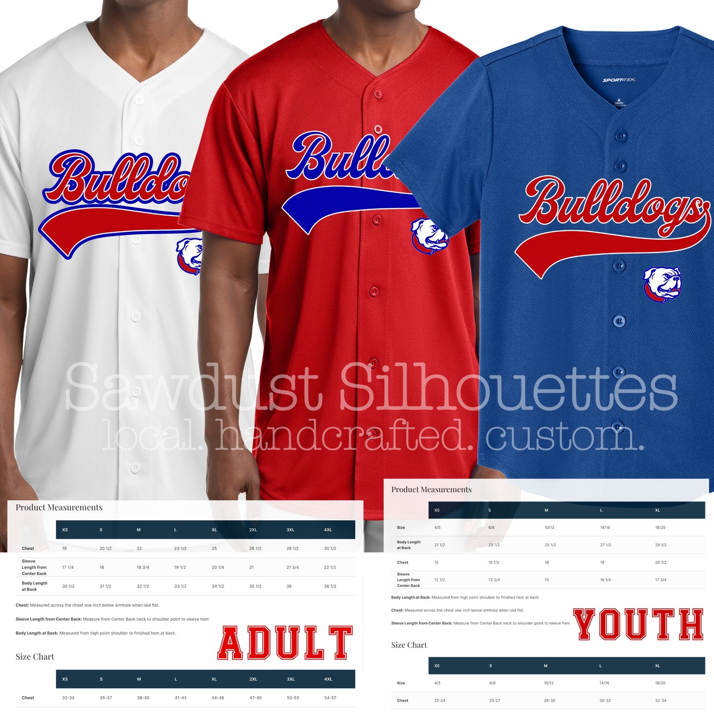 Custom Baseball Jersey- Bulldogs (Jaci’s Team)- Preorder closes 4/6