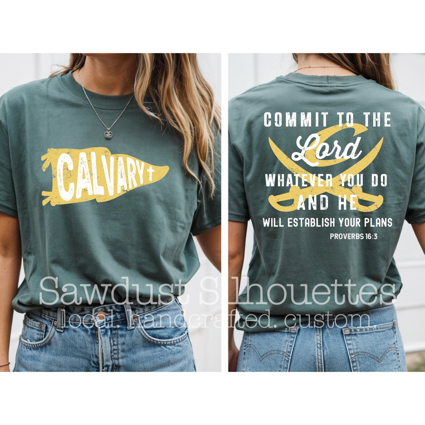 Proverbs 16:3 Pennant- Calvary