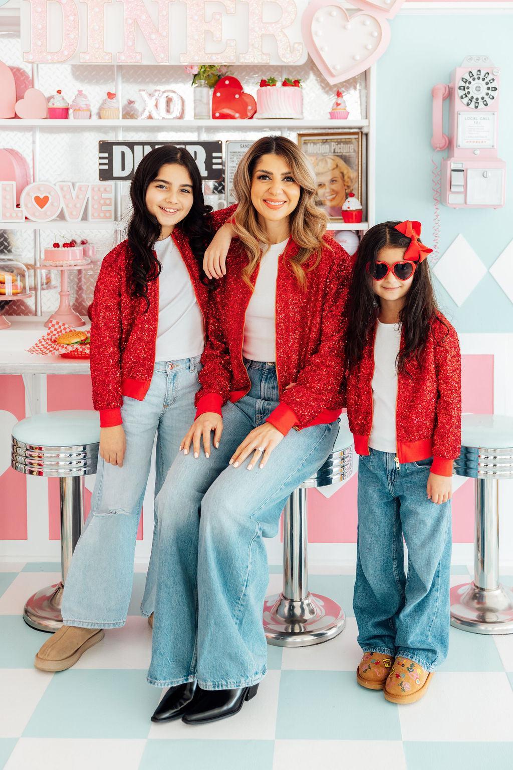 B2S Red Sequin Jacket- PREORDER