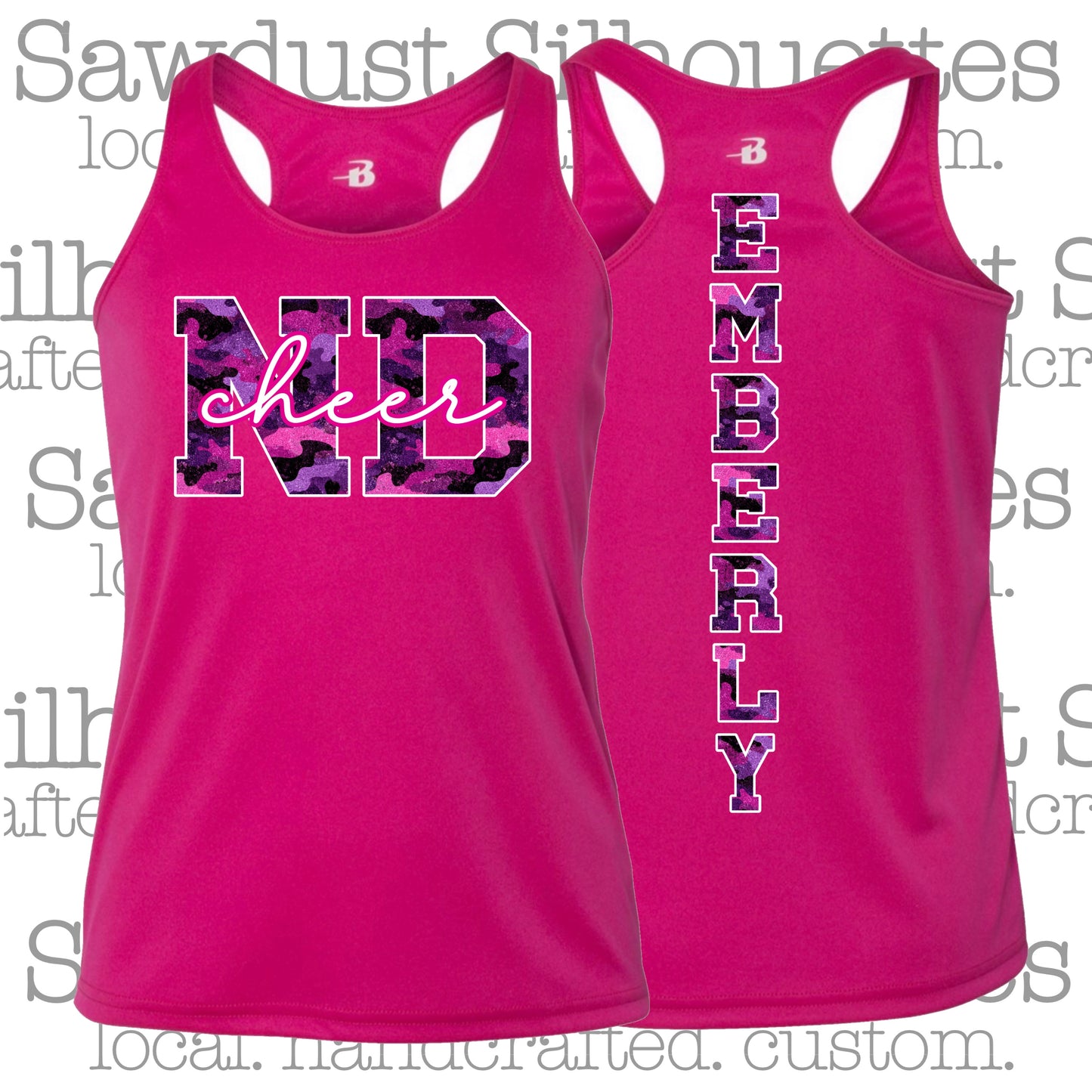 Camo Cheer Tank- Christina’s Team