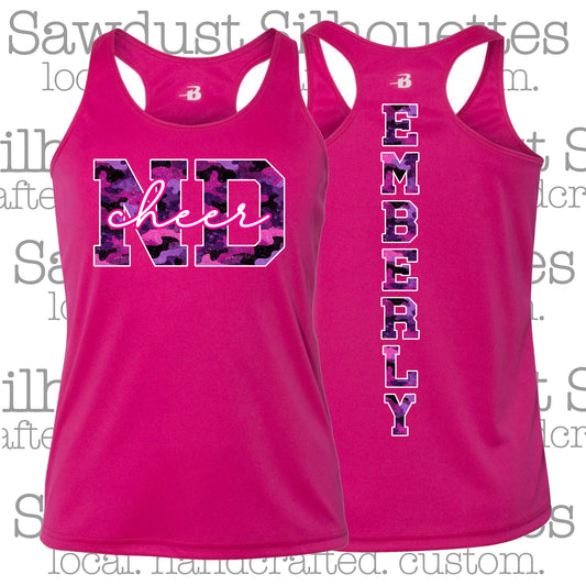 Camo Cheer Tank- Christina’s Team