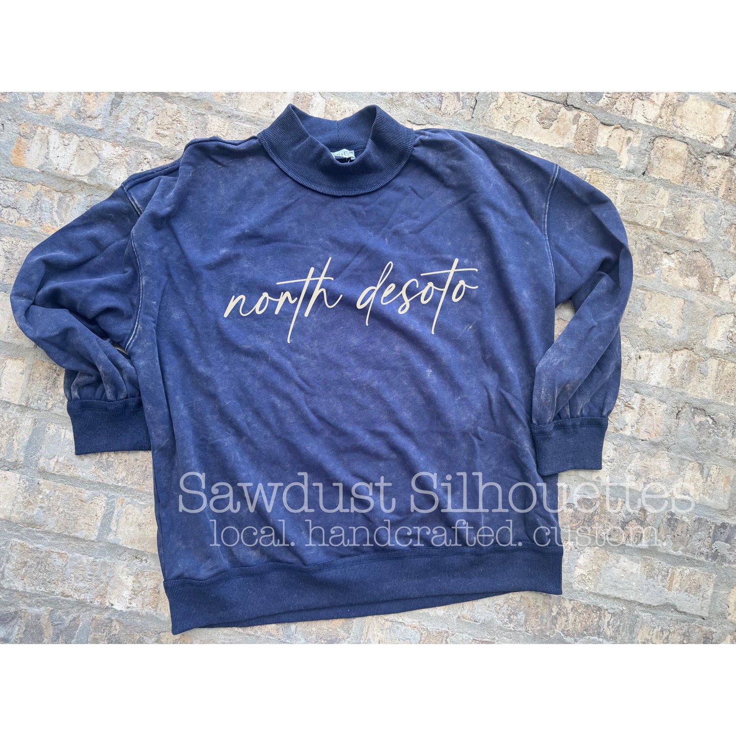 Oversized Vintage Mock Neck Pullover