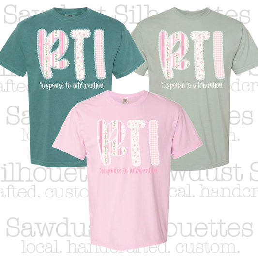 RTI Lace Bordered Preppy Tee