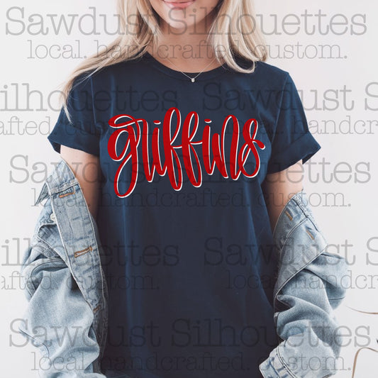 Cursive Cutie- ND Griffins