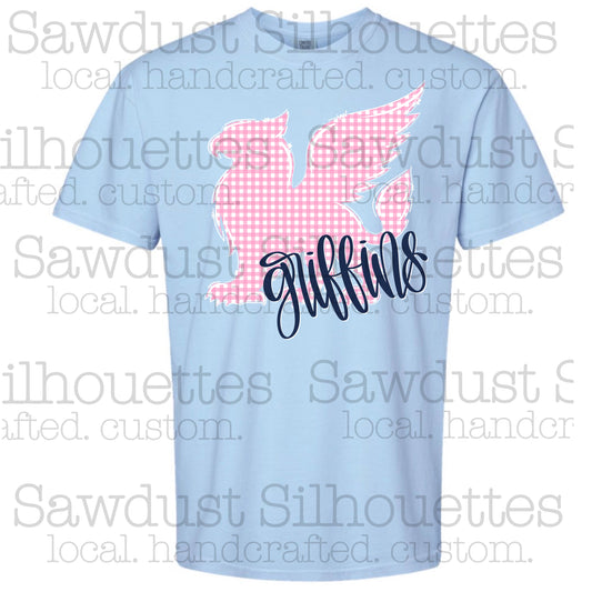 Pink Gingham Griffin