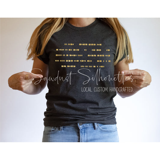 Custom Secret Message Morse Code Tee