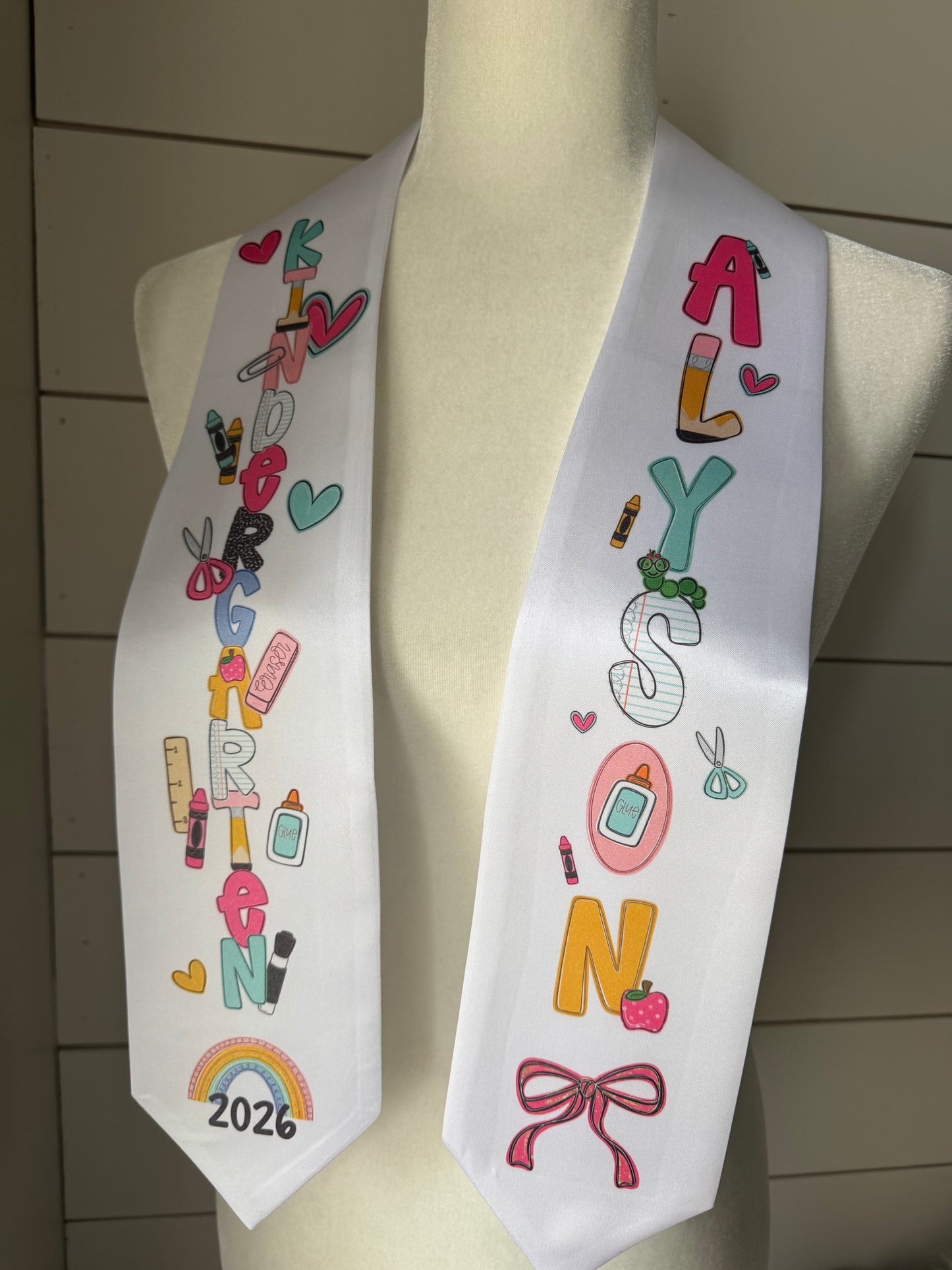 Kindergarten Graduation Stole