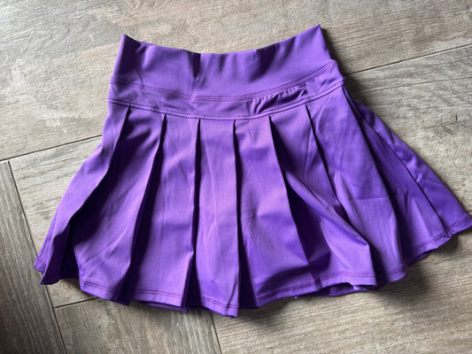 Purple Pleated Skort