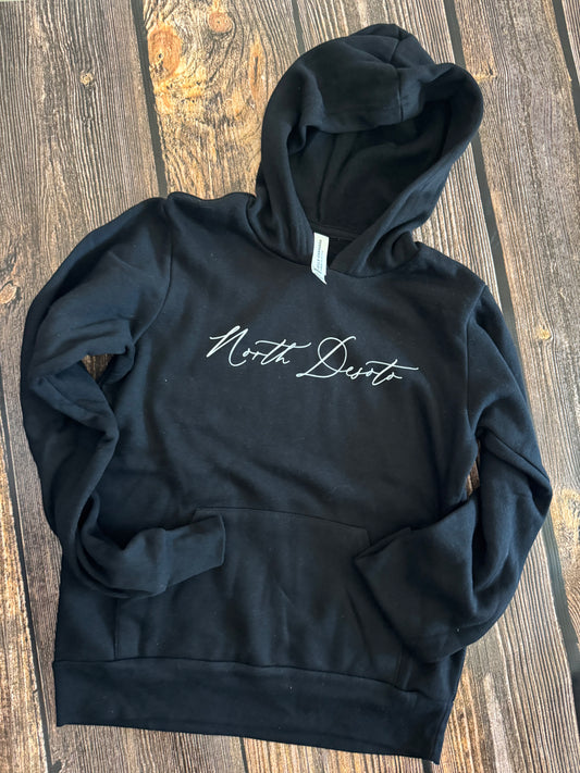 YS Black Hoodie with Cursive ND