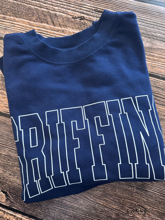 Navy Griffins Arched Crewneck