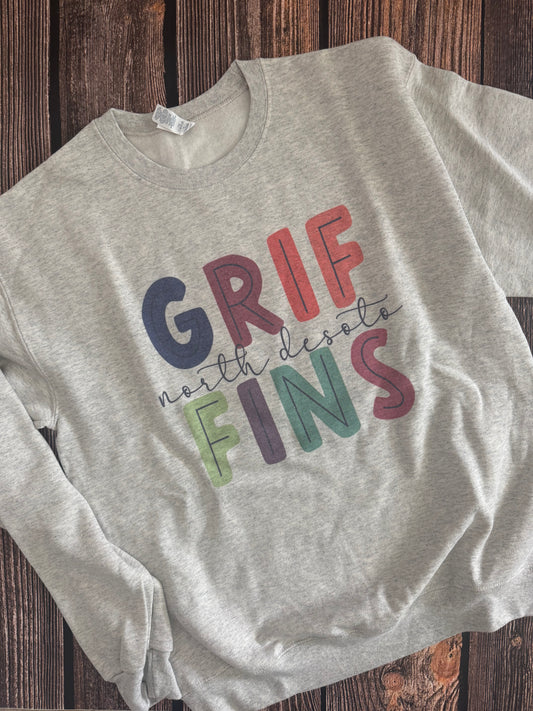 AM Crewneck- ND Griffins Doodle