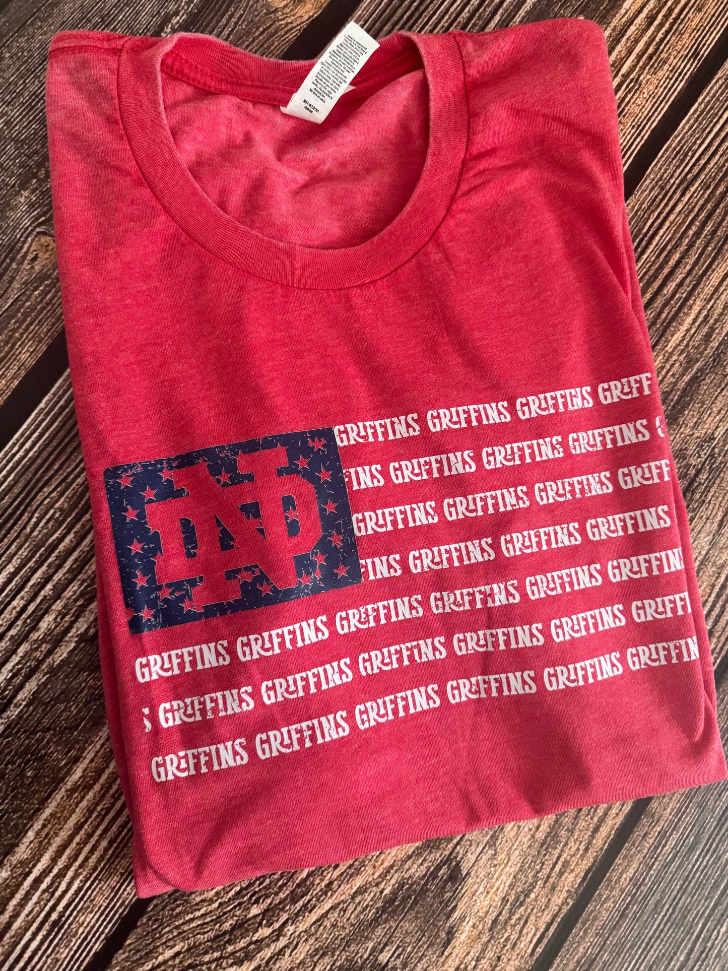 AS Acid Wash Red- ND Flag