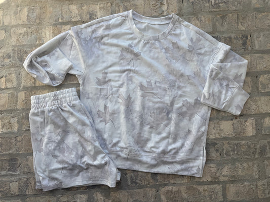 White Camo Short Set Small