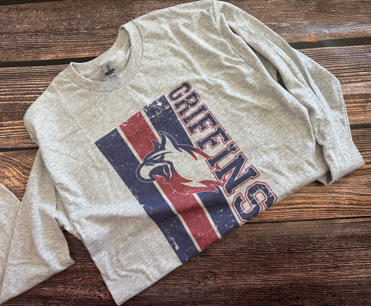 AM Long Sleeve Striped Griffin