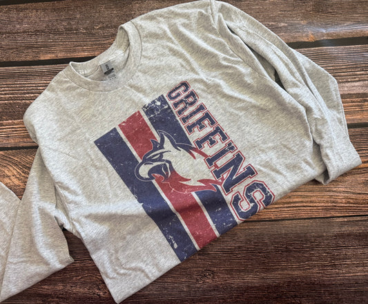 AM Long Sleeve Striped Griffin