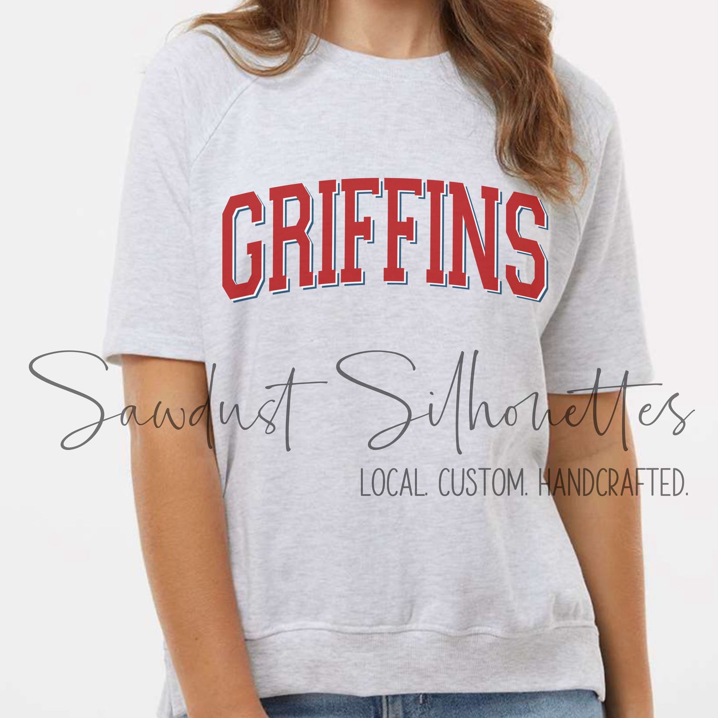 Women's Griffins French Terry Short Sleeve Crewneck Pullover