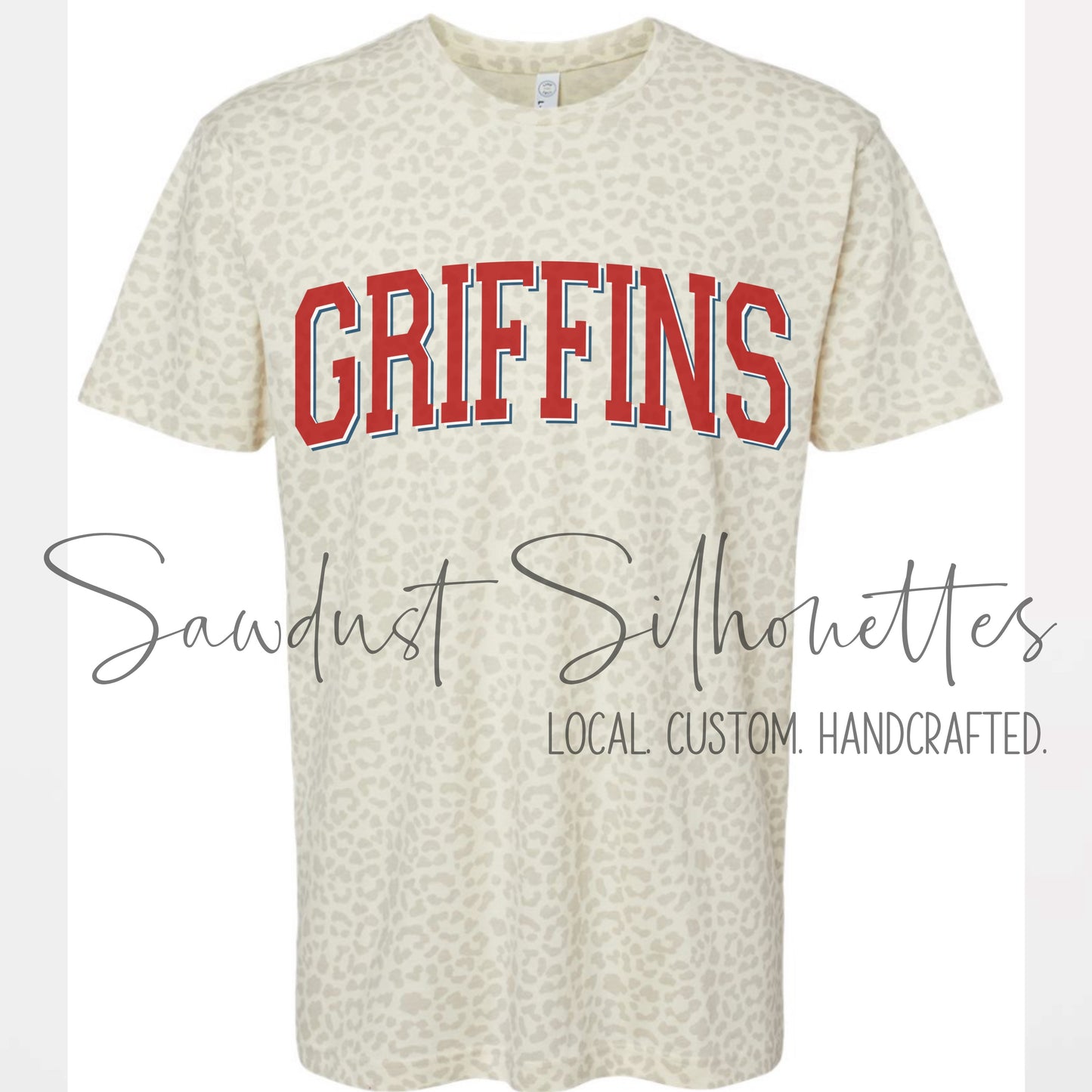 Creamy Leopard Griffins Tee