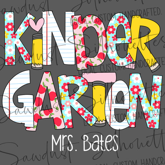 Kindergarten Tee with Name