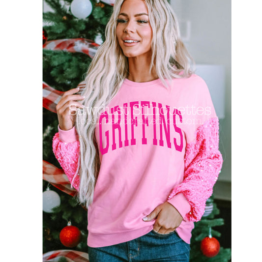 Sequin Sleeve Pink Griffins PREORDER