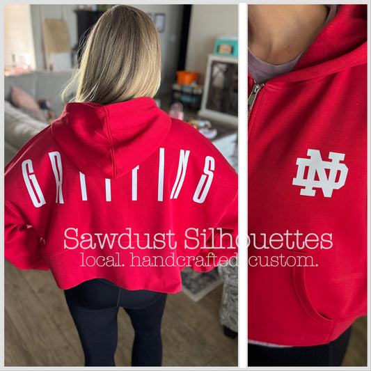 Cropped Quarter Zip Griffins Hoodie