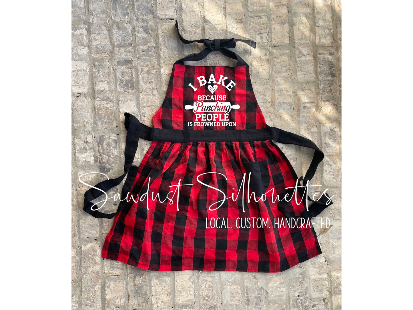 Black and Red Checkered Apron