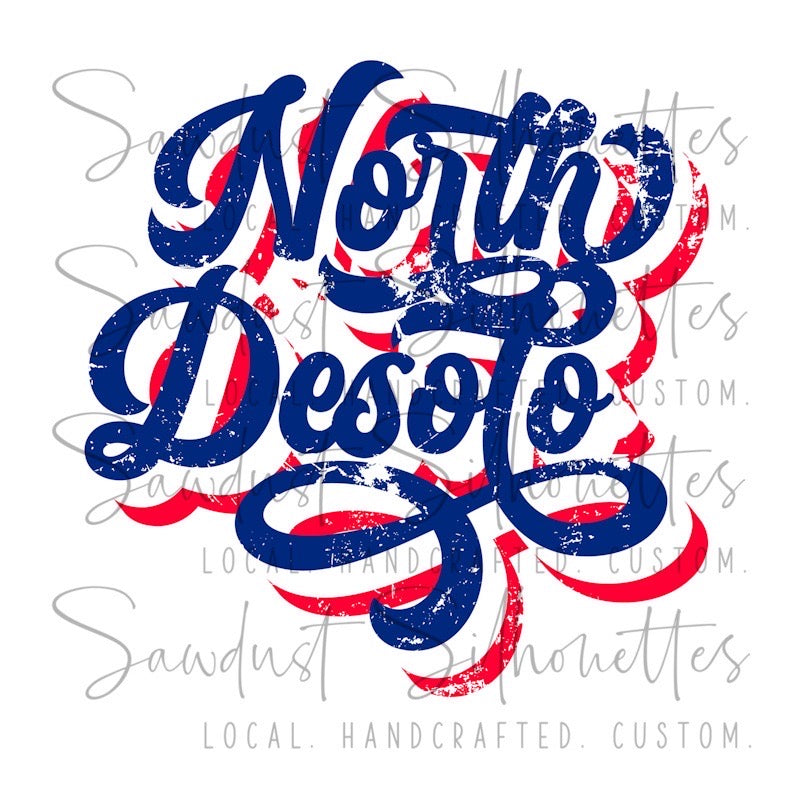 ADULT SWEATSHIRT NORTH DESOTO SCRIPT