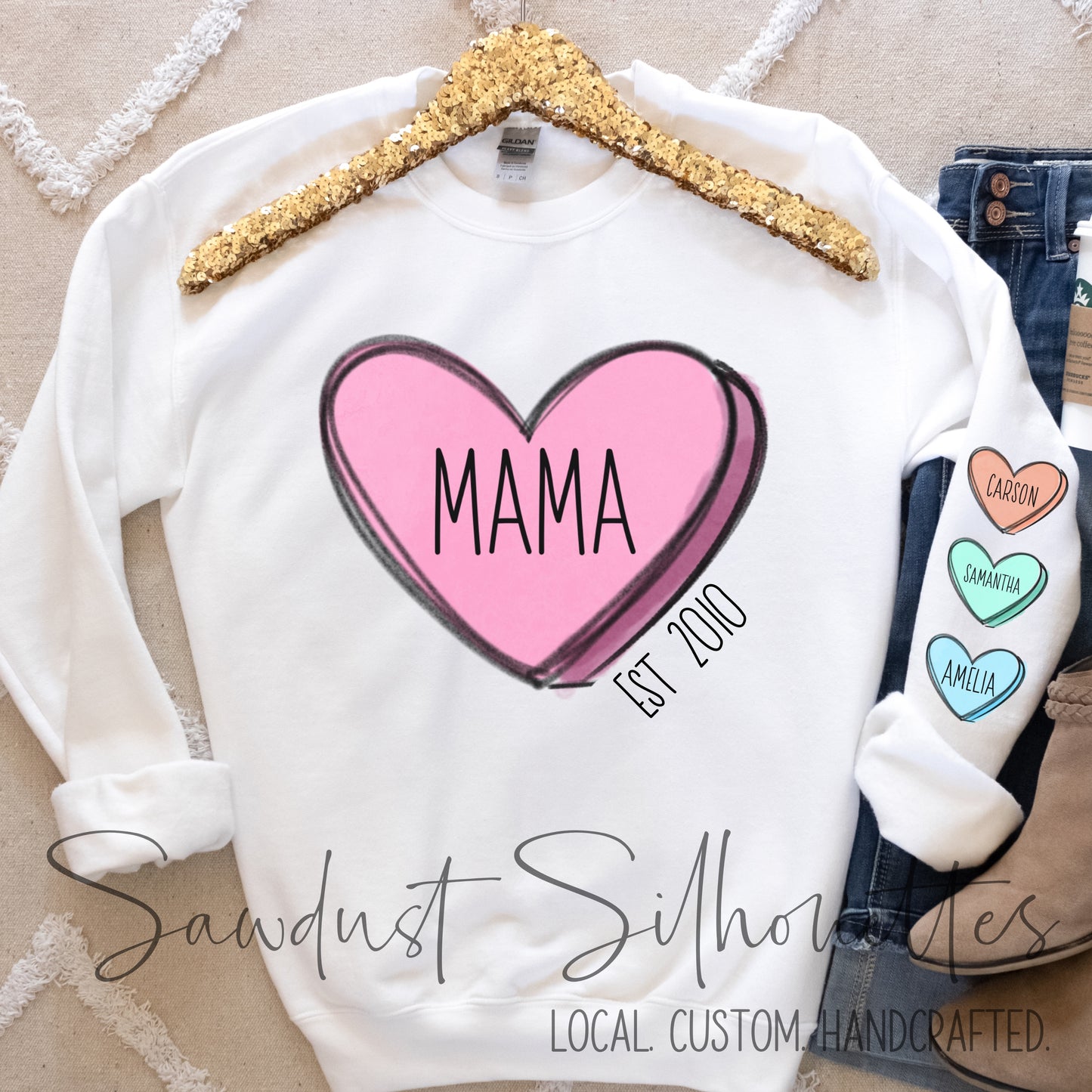 Customizable Valentines Convo Hearts Tee/Sweatshirt