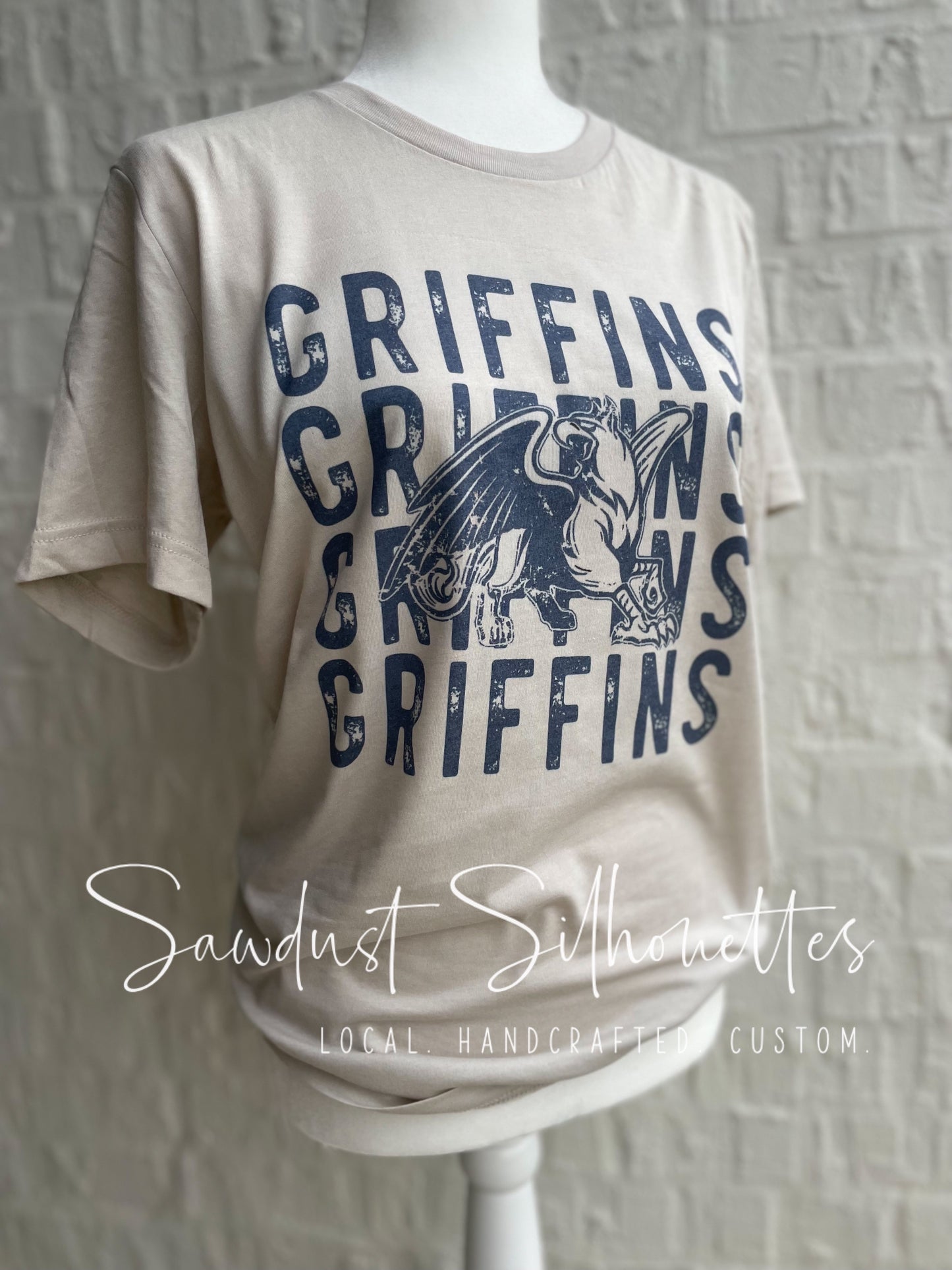 School Spirit Name and Mascot ADULT GRIFFINS short sleeve