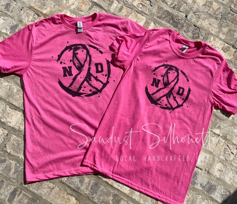 Breast Cancer Pink Adult Tee-Awareness Ribbon