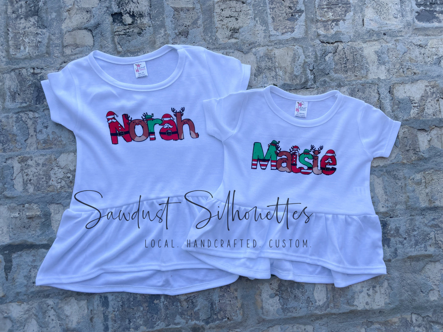 CHRISTMAS KIDS NAME SHIRTS